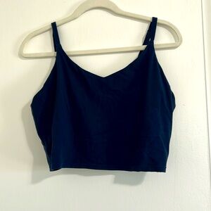 Athleta elation v-neck longline bra Large D-DD